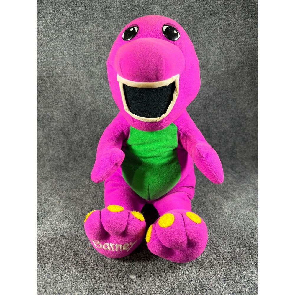 Vintage 1993 Barney Talking Plush Purple Dinosaur Works 1992 Lyons